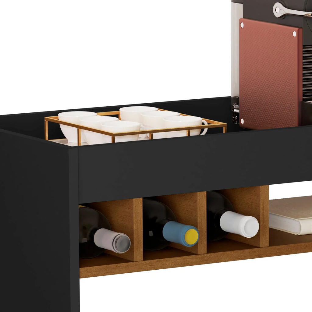 Boahaus Ashbourne Bar Cabinet with Wine Rack & Storage | Modern Design
