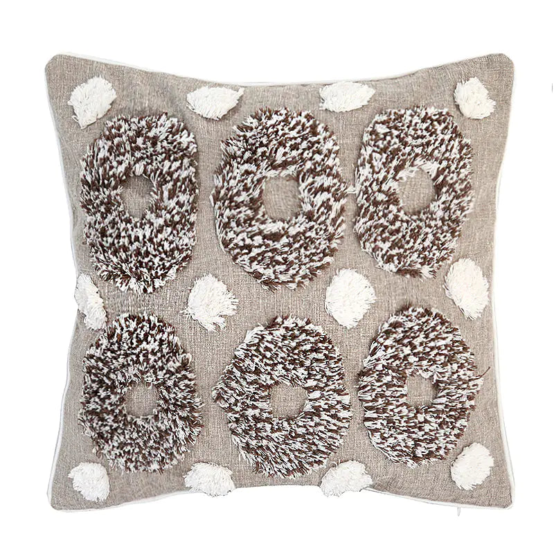 Tufted Cotton Linen Soft Waist Pillow