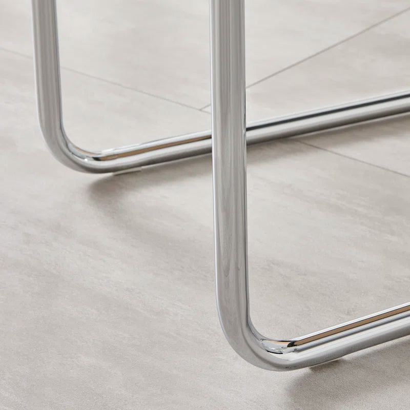 Lazarus Modern Padded Faux Leather & Chrome Leg Kitchen Dining Chairs Modern Design