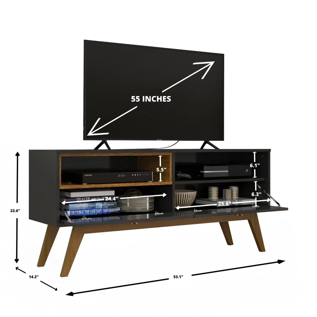 Boahaus Baltimore TV Stand | Modern Elegance with Storage for 55" Tvs