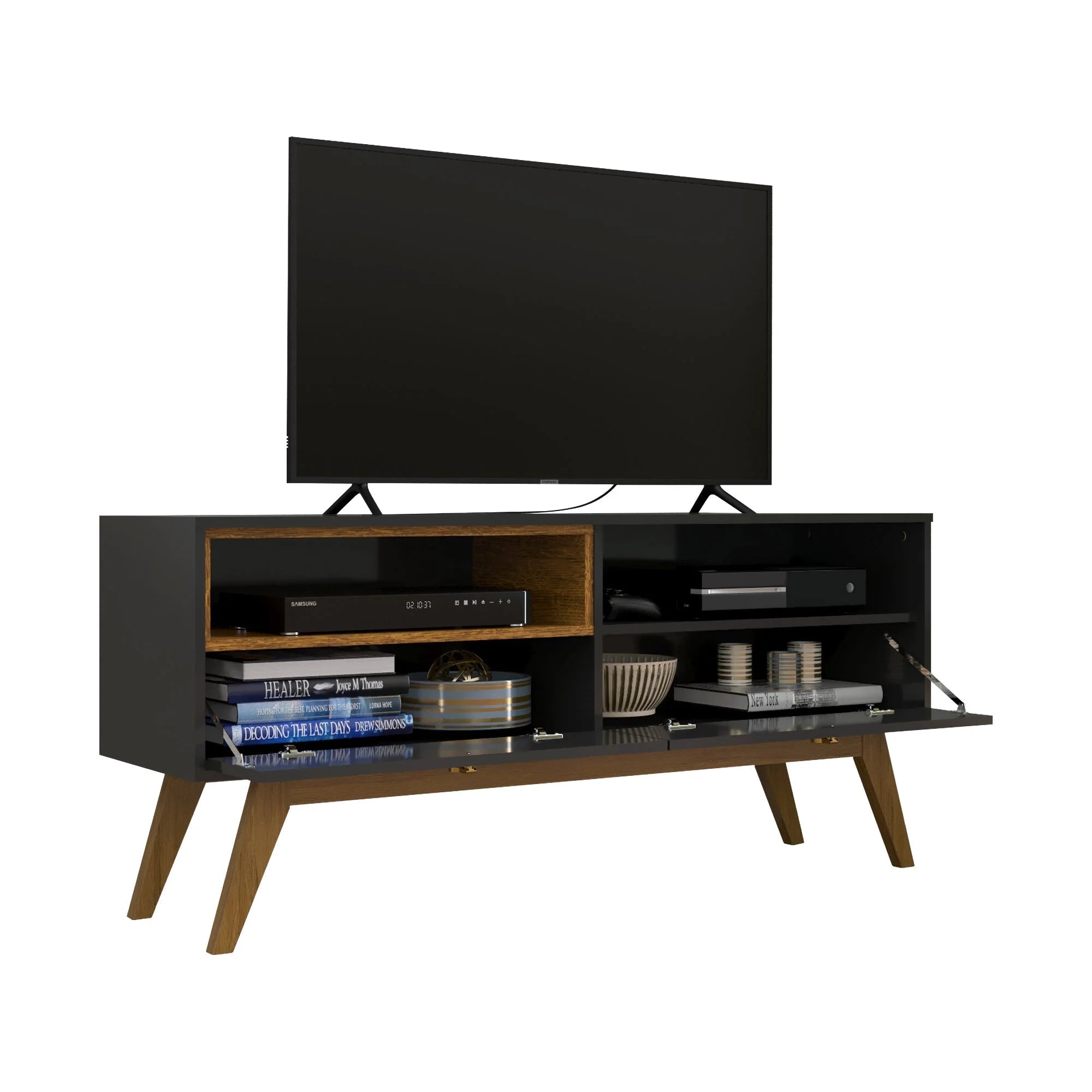 Boahaus Baltimore TV Stand | Modern Elegance with Storage for 55" Tvs