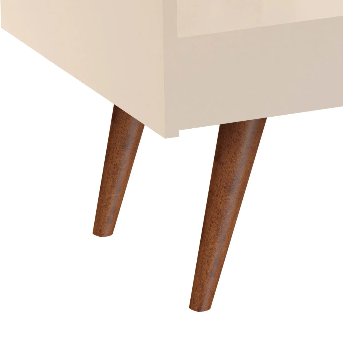 Boahaus Evershot Bar Cabinet with Open Shelves & Wooden Legs | Modern Design