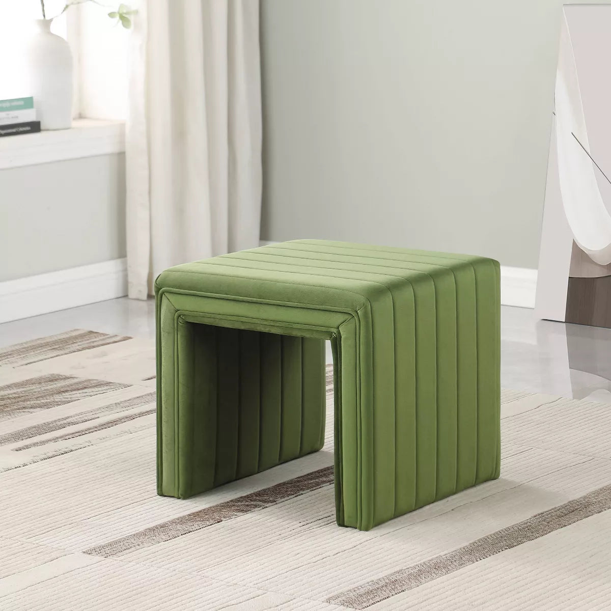 Modern Channel Ottoman - Homepop