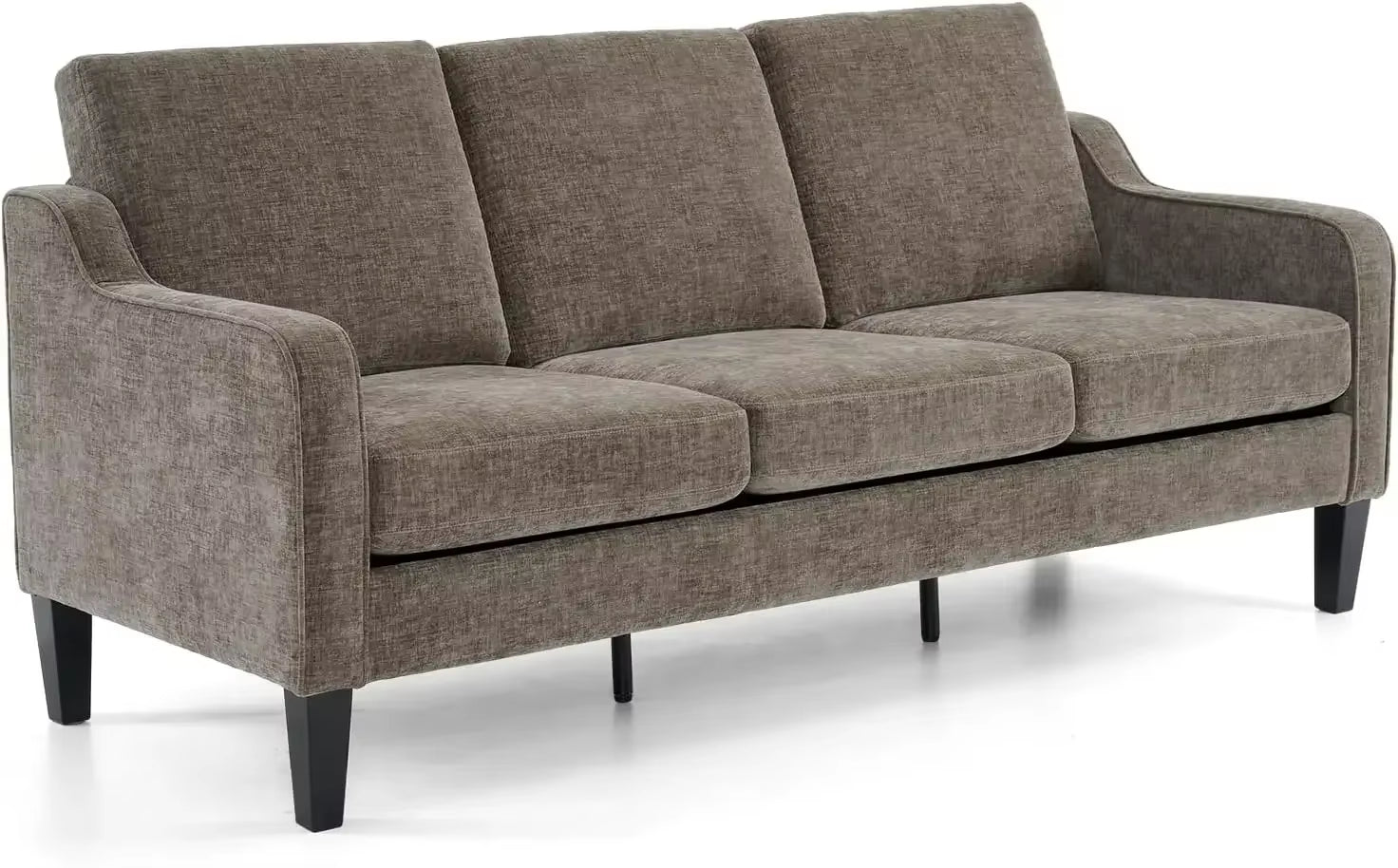 Sofas for Living Room Couch 71" Small Sofa Brown Couch Mid Century Modern Couches 3 Seater Comfy Couch Upholstered