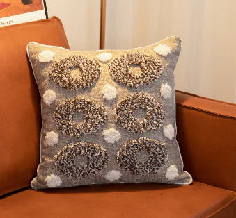 Tufted Cotton Linen Soft Waist Pillow