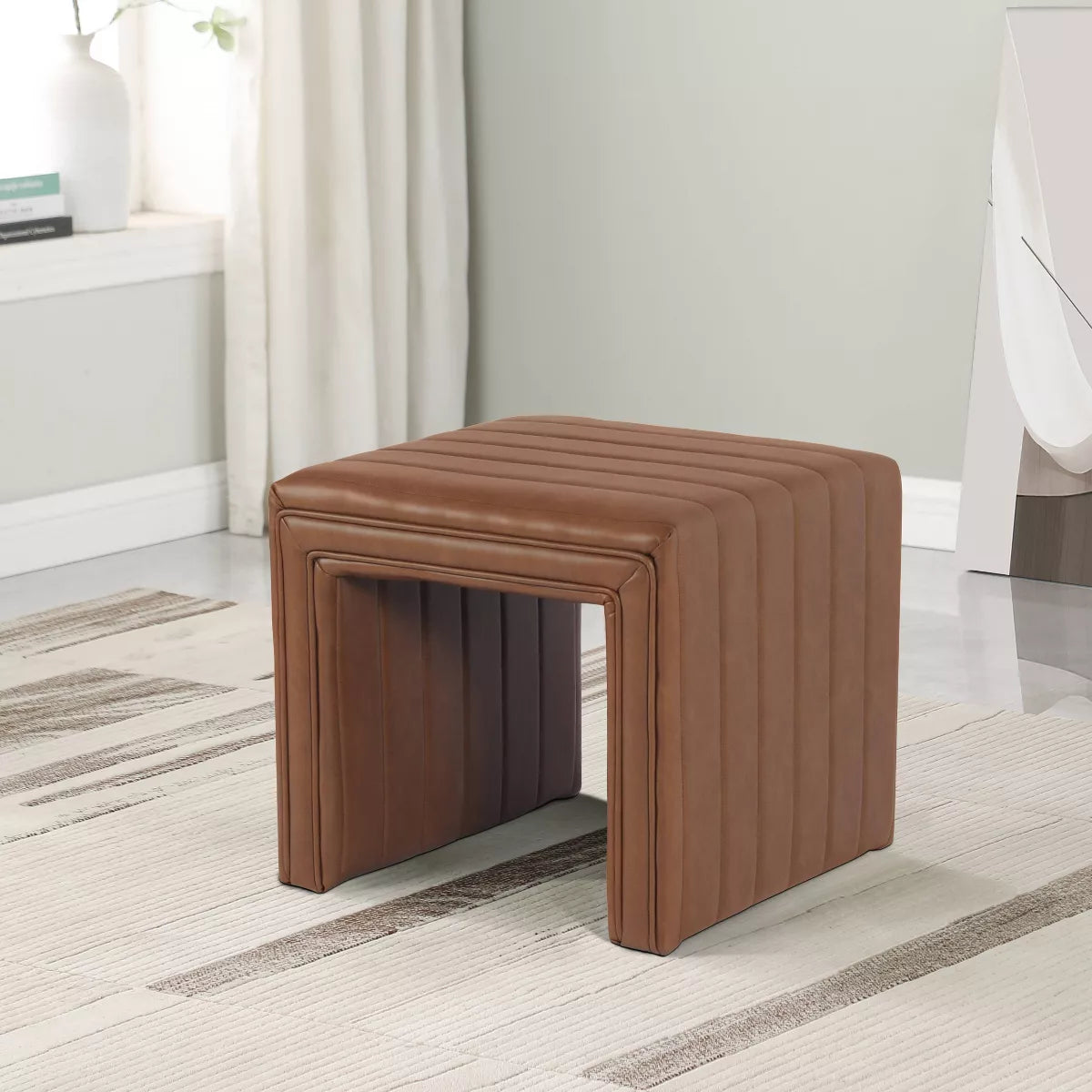 Modern Channel Ottoman - Homepop