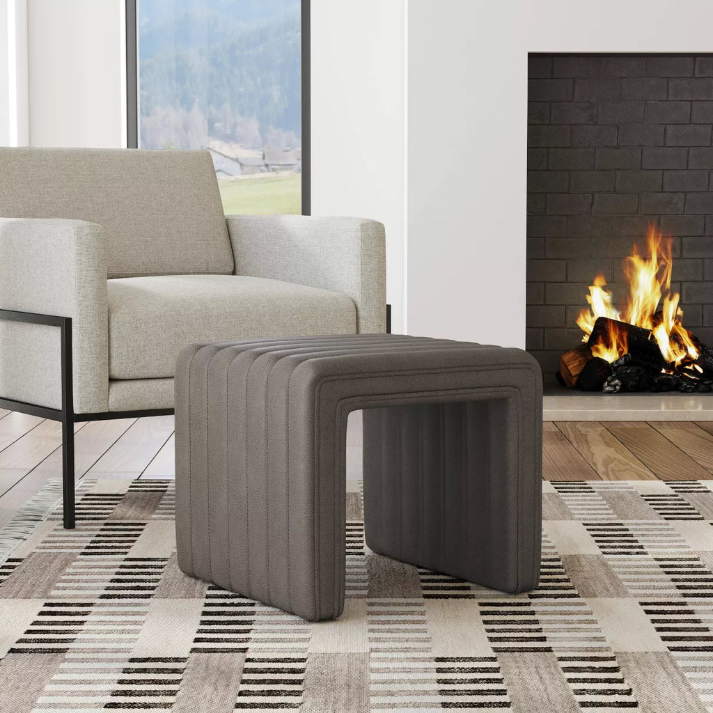 Modern Channel Ottoman - Homepop