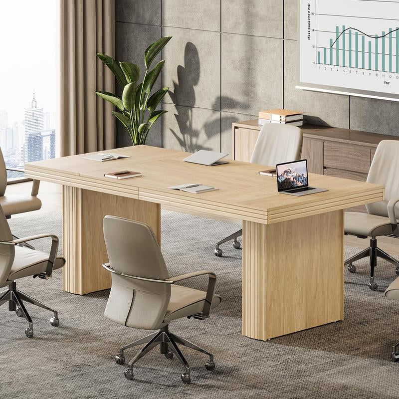 Tribesigns Executive Desk 63", Large Office Computer Desk with Heavy-Duty Legs & Thickened Desktop, Elegant Workstation for Study & Conference